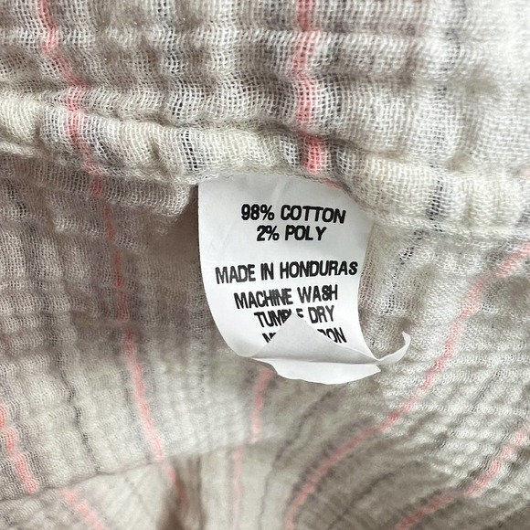 Ann Mashburn Knit Blouse Women's S Pink Stripe V-neck Relaxed Balloon Sleeves - Picture 7 of 8